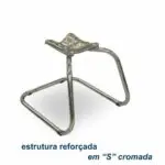 Cadeiras Cadeira Escritório B-ONE Base em "S" CROMADA - Pollo Móveis - 31033