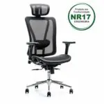 Cadeira Escritório Poltrona Presidente TELA MK - 4000 - Cor Preta 30013