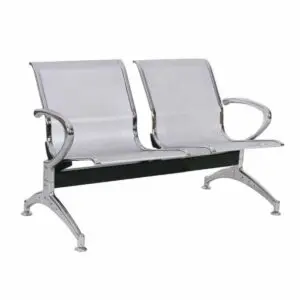 Longarina AEROPORTO com 02 Lugares - Cor Cromada - BELLA CHAIR - 33107