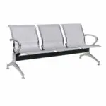 Longarina AEROPORTO com 03 Lugares - Cor Cromado - BELLA CHAIR - 33108