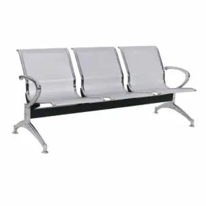 Longarina AEROPORTO com 03 Lugares - Cor Cromado - BELLA CHAIR - 33108