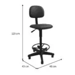 Cadeira Escritório Cadeira Caixa Secretária Aranha Cor Preta - Pollo Móveis - 34021