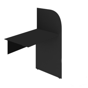 Baia CONTINUAÇÃO para Atendimento 1,20x0,80x0,60mPRETA/PRETA - 24016