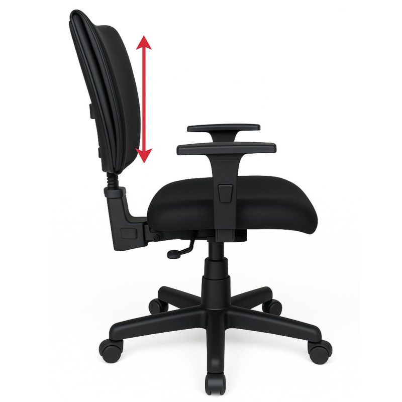 Cadeira Escritório Cadeira B-ONE Back System com Braços Reguláveis - Corino Preta - 31010