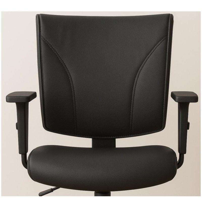 Cadeira Escritório Cadeira B-ONE Giratória com Braços Reguláveis - Corino Preto - 31009