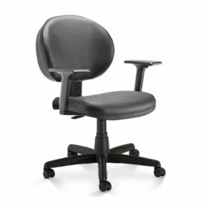 Cadeira de Escritório Executiva PLUS LISA c/ Braços Reguláveis - Corino Cor Preto - 32970