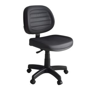 Cadeira Executiva COSTURADA Giratória sem Braços - Cor Preta - 31002