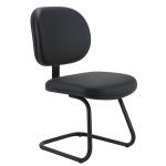 Cadeiras Cadeira Executiva LISA Base em "S" - Corino Preto - 31013