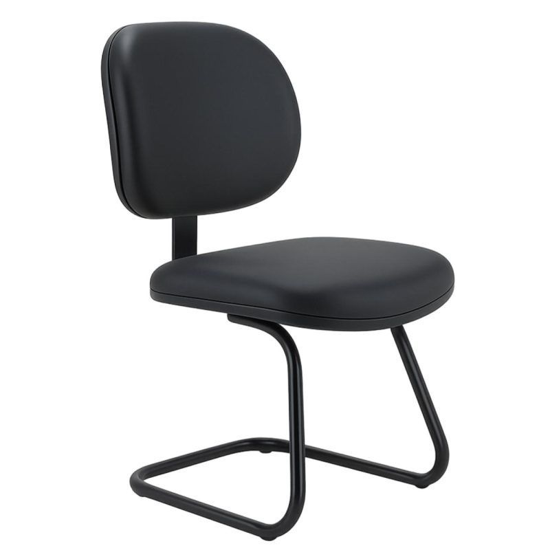 Cadeiras Cadeira Executiva LISA Base em "S" - Corino Preto - 31013