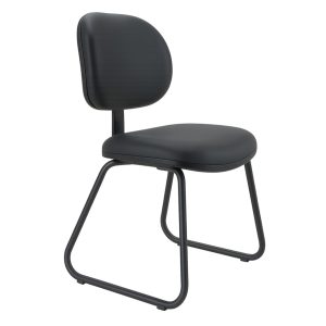 Cadeira Executiva LISA Base Trapézio - Pollo Móveis - Cor Preta - 31030