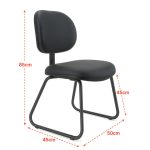 Cadeiras Cadeira Executiva LISA Base Trapézio - Pollo Móveis - Cor Preta - 31030