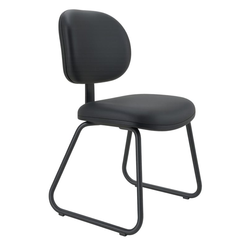 Cadeiras Cadeira Executiva LISA Base Trapézio - Pollo Móveis - Cor Preta - 31030