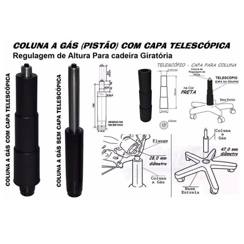 Cadeira Escritório Cadeira Executiva LISA Giratória com Braço Corsa - Corino Preto - 31001