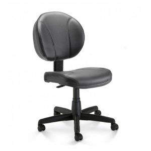 Cadeira Escritório Cadeira Executiva PLUS COSTURADA s/ Braços - CORINO - COR PRETO - 32979