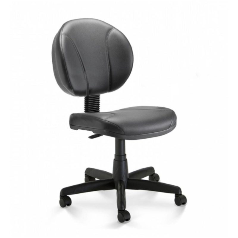 Cadeira Escritório Cadeira Executiva PLUS COSTURADA s/ Braços - CORINO - COR PRETO - 32979