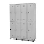 Roupeiro de Aço c/ 08 PORTAS GRANDES - 1,93x1,38x0,40m - CZ/CZ - PANDIN - 10004