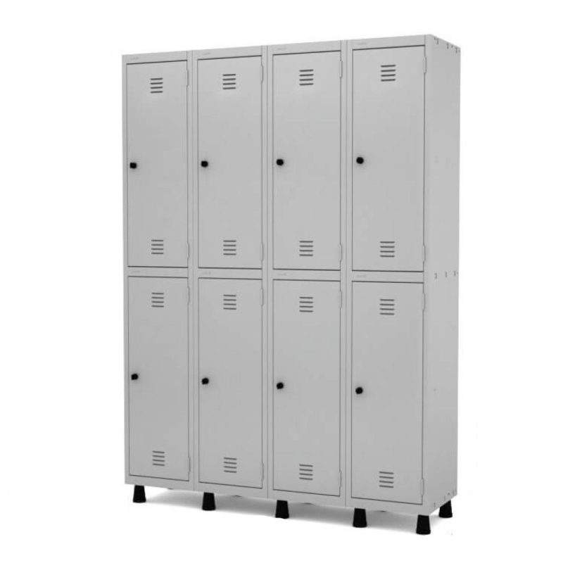 Roupeiro de Aço c/ 08 PORTAS GRANDES - 1,93x1,38x0,40m - CZ/CZ - PANDIN - 10004
