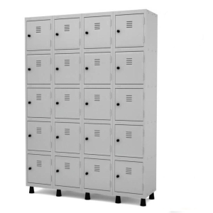 Roupeiro de Aço com 20 Portas Pequenas - 1,93x1,70x0,40m - CZ/CZ - PANDIN - 10009