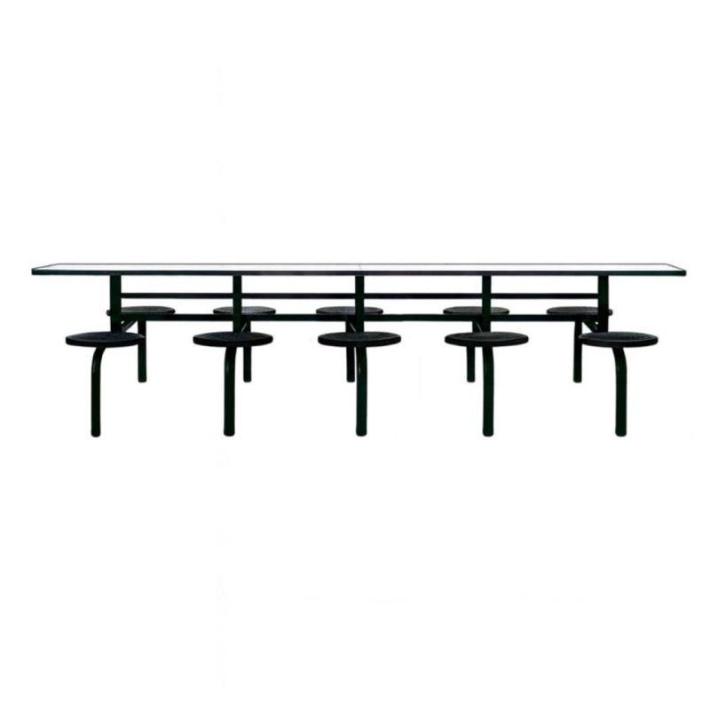 Mesa p/ Refeitório Fixo 10 Lugares MDP BRANCO DE 25 MM - ART VIVA - 50046