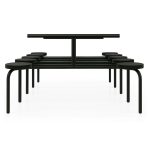 Mesa p/ Refeitório Fixo 10 Lugares MDP BRANCO DE 25 MM - ART VIVA - 50046