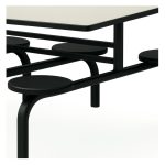 Mesa p/ Refeitório Fixo 10 Lugares MDP BRANCO DE 25 MM - ART VIVA - 50046