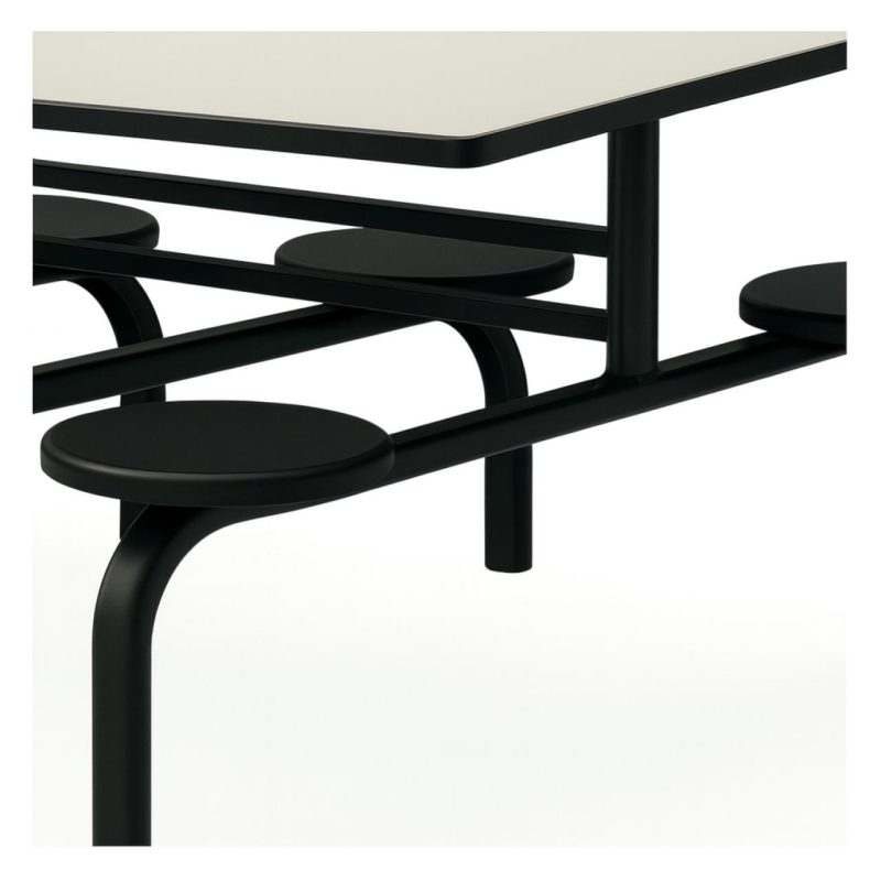 Mesa p/ Refeitório Fixo 10 Lugares MDP BRANCO DE 25 MM - ART VIVA - 50046