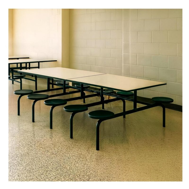Mesa p/ Refeitório Fixo 10 Lugares MDP BRANCO DE 25 MM - ART VIVA - 50046