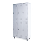 Armário Roupeiro de Aço c/ 06 Portas GRANDES - 1,95x0,92x0,40m - SA - CZ/CZ - 14009