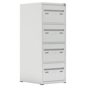 Arquivo de Aço 04 Gav. - CHAPA # 22- S/ TRILHO TELESC - (71cm) - 1,33x0,47x0,71m - CZ/CZ - W3 - 18020