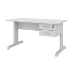Mesa Escritório 1,20x0,60m - Com Gavetas - MAXXI - CINZA/CINZA - 53084
