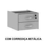 Mesa Escritório 1,50x0,60m com GAVETAS - MAXXI - CINZA/CINZA - 53082