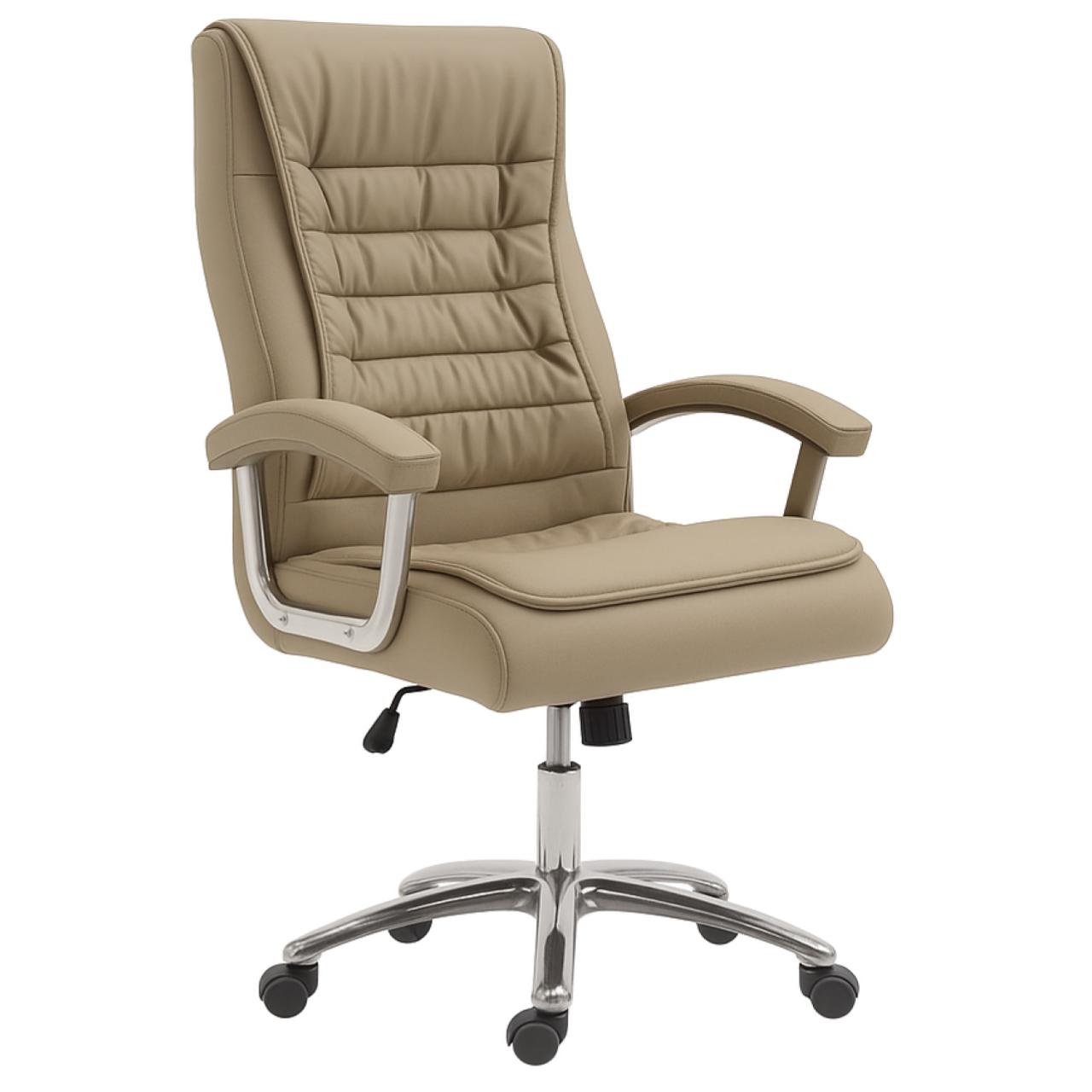 Cadeira Escritório Poltrona Presidente LUXO c/ mola Ensacada – COR FENDI - 30061