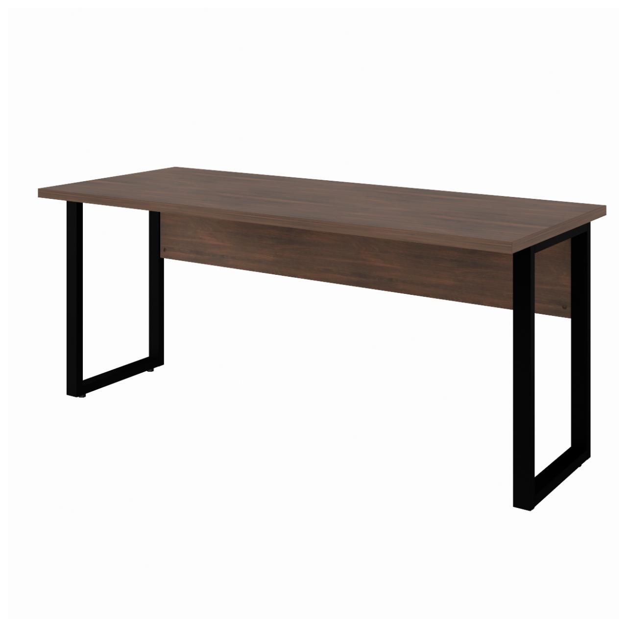 Mesa Escritório PÉ QUADRO 1,70x0,60m -S/ Gavetas - MARSALA/PRETO - 25474