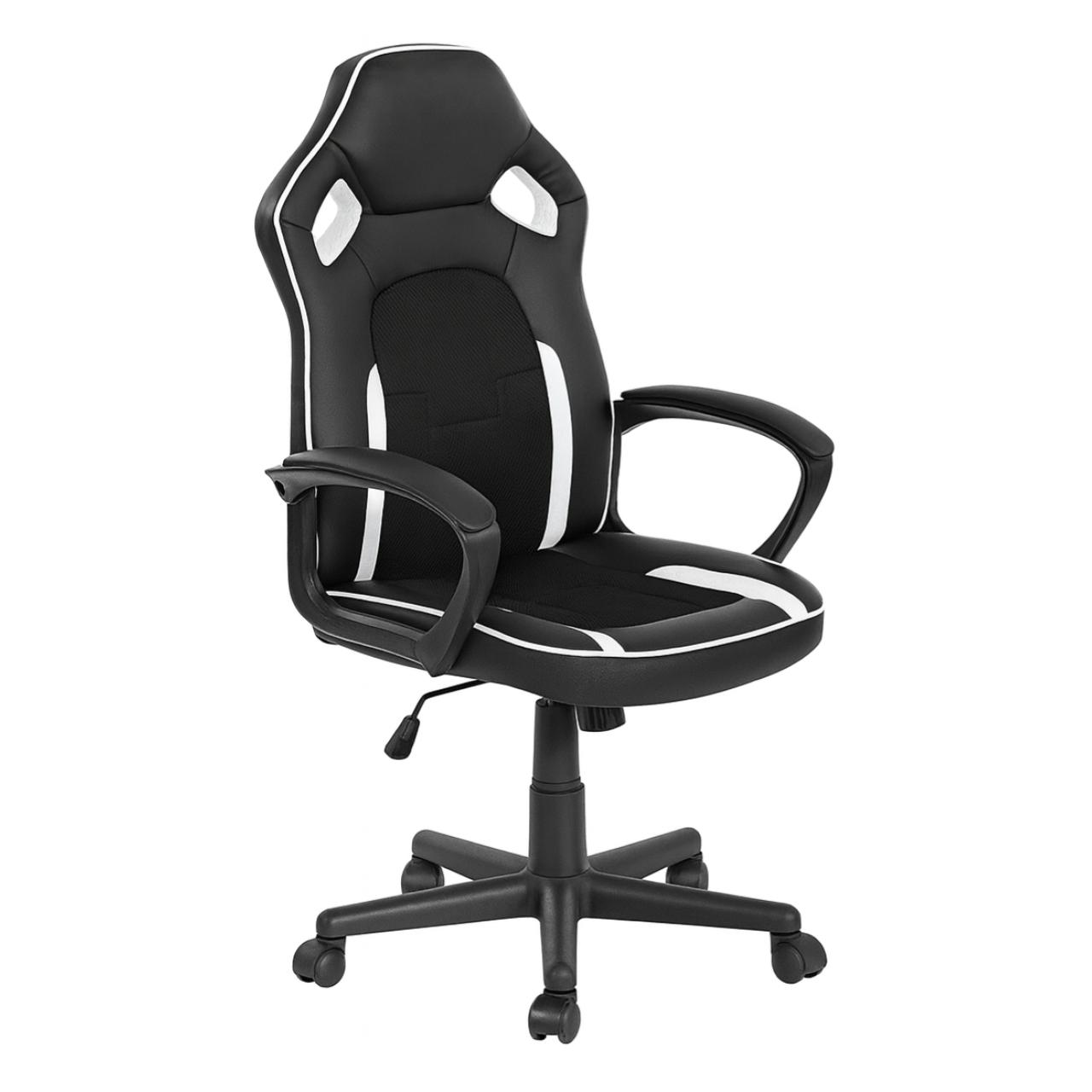 Cadeira Gamer Escritório Giratória NEXX - Cor Preto / Branco - 30082