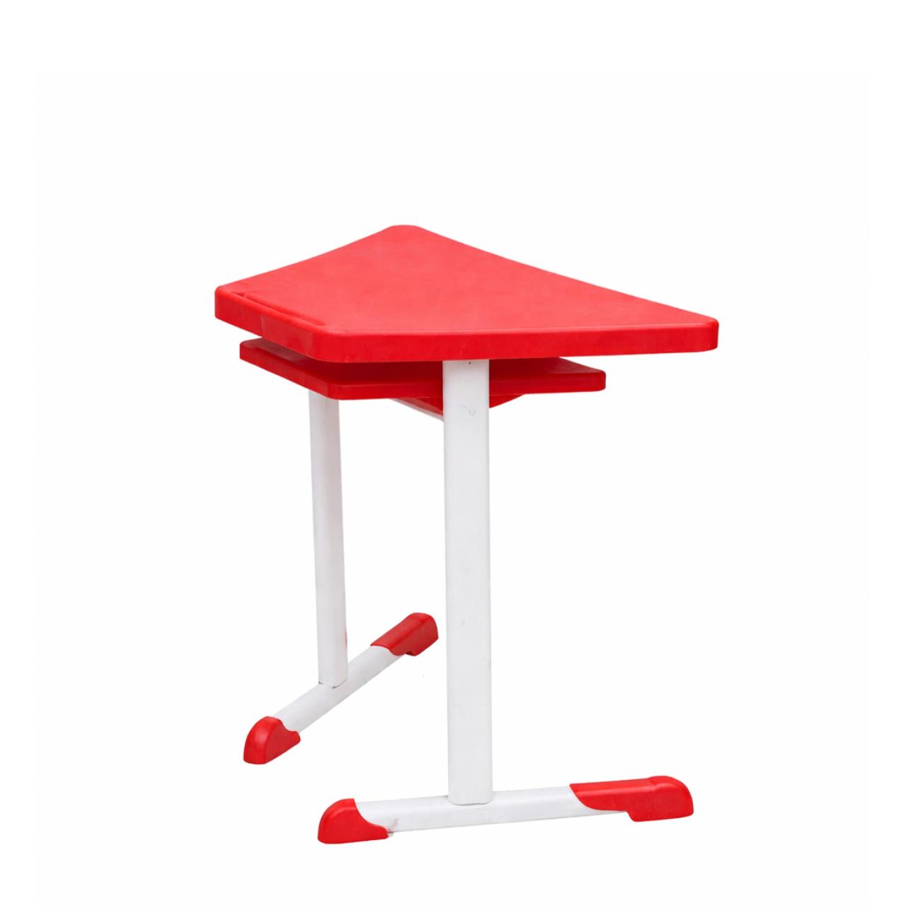 Mesa Hexagonal INFANTIL com Porta Livro - Cor Vermelho - 42803